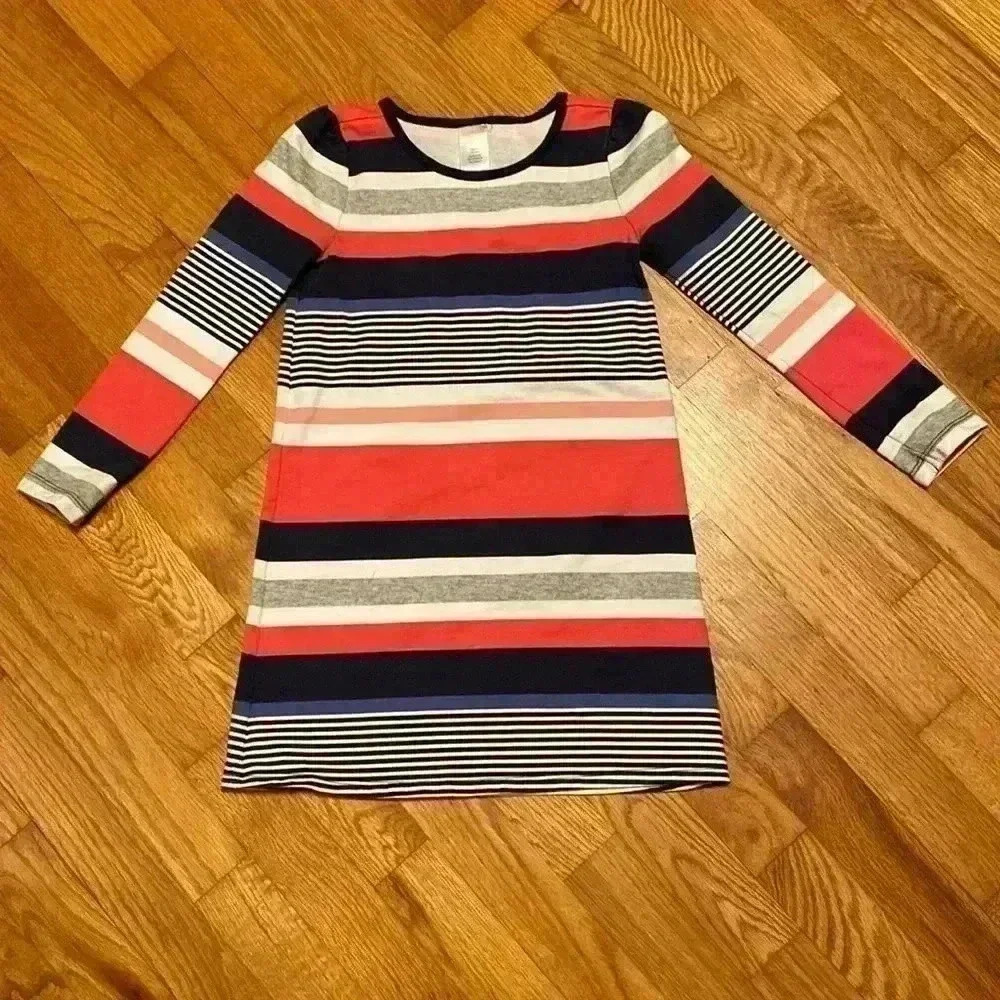 Gymboree Girls Striped Long Sleeve Dress Size 6.